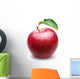 Ripe red apple with a leaf. Wall Decal