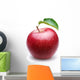 Ripe red apple with a leaf. Wall Decal