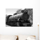 Steam Train in Black and White Wall Mural