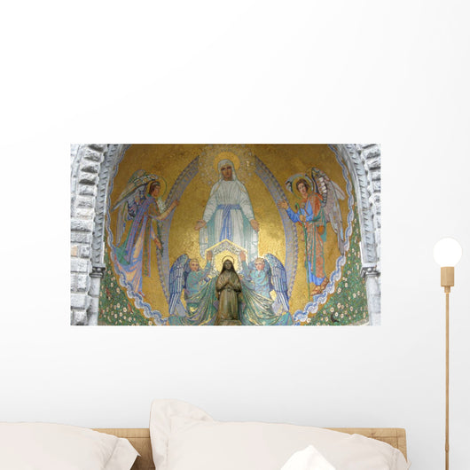 nicchia con la statua di Bernadette Wall Mural