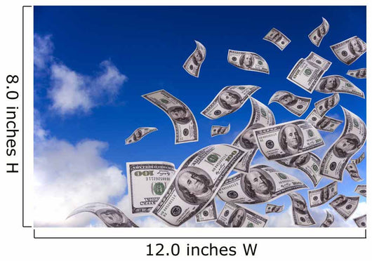 Money Falling From the Sky Wall Mural