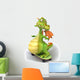 Green Dragon and Skateboard Wall Decal