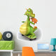 Green Dragon and Skateboard Wall Decal