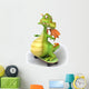 Green Dragon and Skateboard Wall Decal