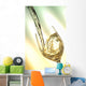 Pour white vine into glass with light background. Wall Mural
