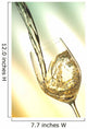 Pour white vine into glass with light background. Wall Mural