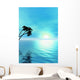 Ocean and Palm Tree Wall Mural