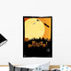 Halloween invitation or card in orange design Wall Mural