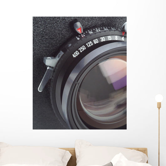 Large Format Camera Lens in Macro Wall Mural