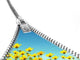 Flower Hidden behind Zip Wall Decal Design 2