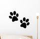 Black Paw Prints Wall Decal