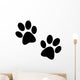 Black Paw Prints Wall Decal