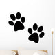 Black Paw Prints Wall Decal