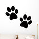 Black Paw Prints Wall Decal