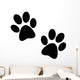 Black Paw Prints Wall Decal