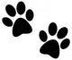 Black Paw Prints Wall Decal