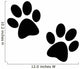 Black Paw Prints Wall Decal