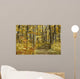 Yellow Fall Forest Path Wall Mural