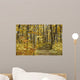 Yellow Fall Forest Path Wall Mural