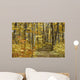 Yellow Fall Forest Path Wall Mural