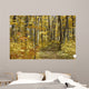 Yellow Fall Forest Path Wall Mural