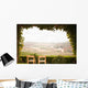Vine Covered Patio and Chairs Overlooking the Country Wall Mural