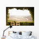 Vine Covered Patio and Chairs Overlooking the Country Wall Mural