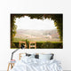 Vine Covered Patio and Chairs Overlooking the Country Wall Mural