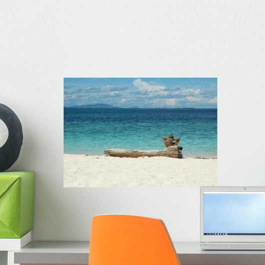 Tropical Beach Wall Decal Design 2