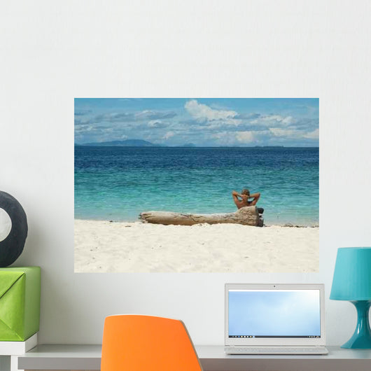 Tropical Beach Wall Decal Design 2