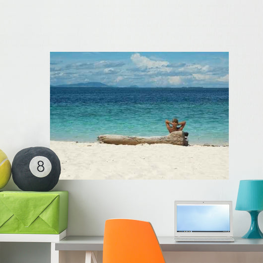 Tropical Beach Wall Decal Design 2