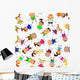 Vector Seamless with Kids Wall Decal