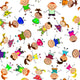 Vector Seamless with Kids Wall Decal