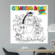 Coloring Book with Cute Wall Mural