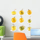 Yellow Squash Pumpkins Wall Decal Sticker Set