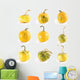 Yellow Squash Pumpkins Wall Decal Sticker Set