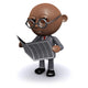 3d Black businessman reads the paper Wall Decal
