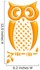Hiboux Jaune Reflets Wall Decal