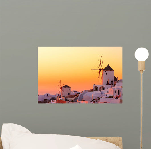 Greece Santorini Sunset Wall Mural