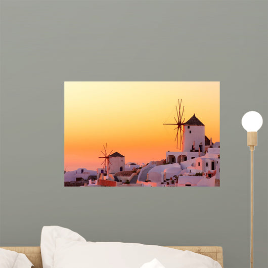 Greece Santorini Sunset Wall Mural