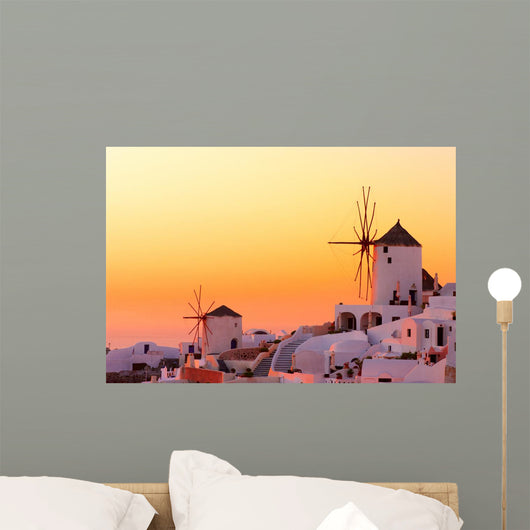 Greece Santorini Sunset Wall Mural