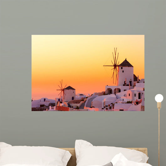 Greece Santorini Sunset Wall Mural