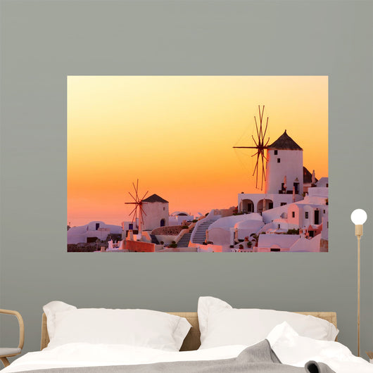 Greece Santorini Sunset Wall Mural