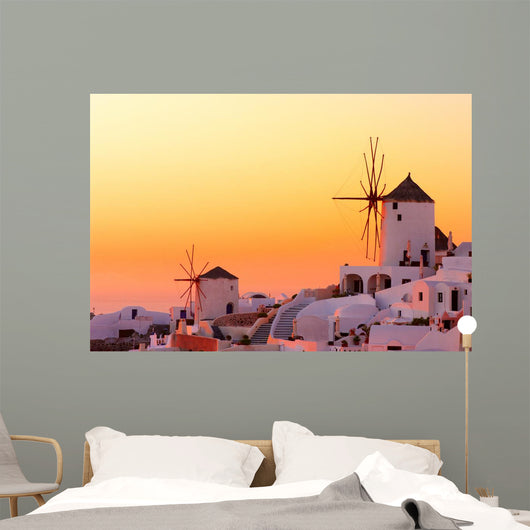 Greece Santorini Sunset Wall Mural