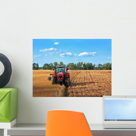 Tractors Working Field Wall Decal