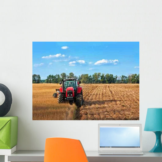Tractors Working Field Wall Decal
