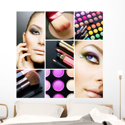 Makeup Collage Wall Mural