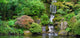 Waterfall Japanese Garden Panorama