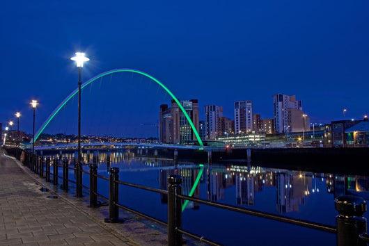 Gateshead Millenium Bridge at Night Wall Mural