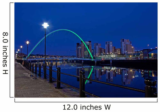 Gateshead Millenium Bridge at Night Wall Mural